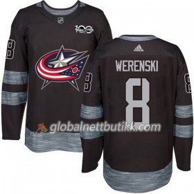 Blue Jackets Hockeydrakt Zach Werenski 8 1917-2017 100th Anniversary Svart Adidas Authentic - Herre